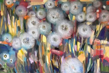 Abstract Painting: Beauty Welcomes (51 x 75 inches)