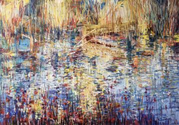 Abstract Painting: Beavers Creek (51 x 75 inches)