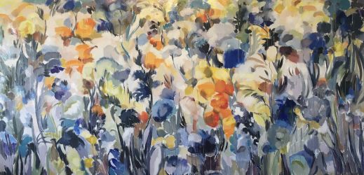 Abstract Painting: Living Shapes (109 x 52 inches)