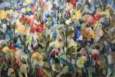 Abstract Painting: Vitrail (56 x 84 inches)